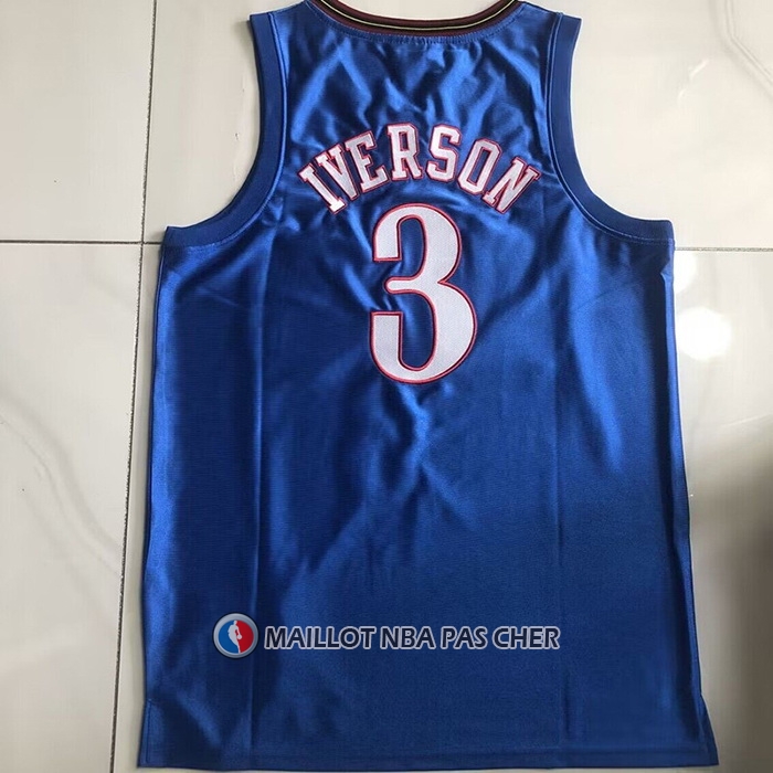Maillot Philadelphia 76ers Allen Iverson Mitchell & Ness 2001-02 Bleu
